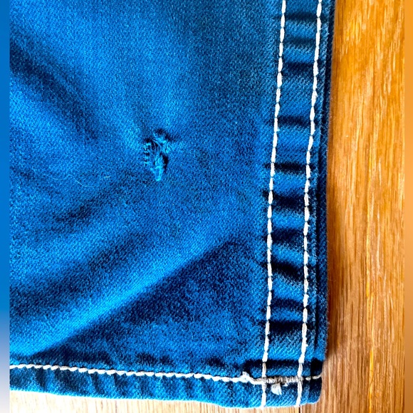 True Religion Blue Ricky Ropestitch Straight Jeans - Picture 4 of 4